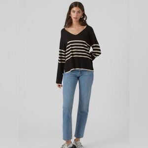 Vero Moda NWT “Happiness Stripe” Long Sleeve Super Soft Pullover in XL